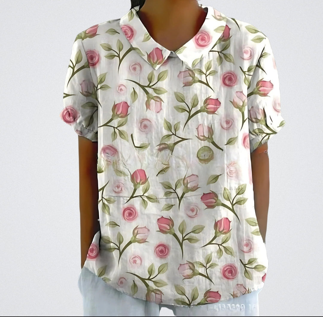 Lotte Vrolijke Blouse Korte Mouw