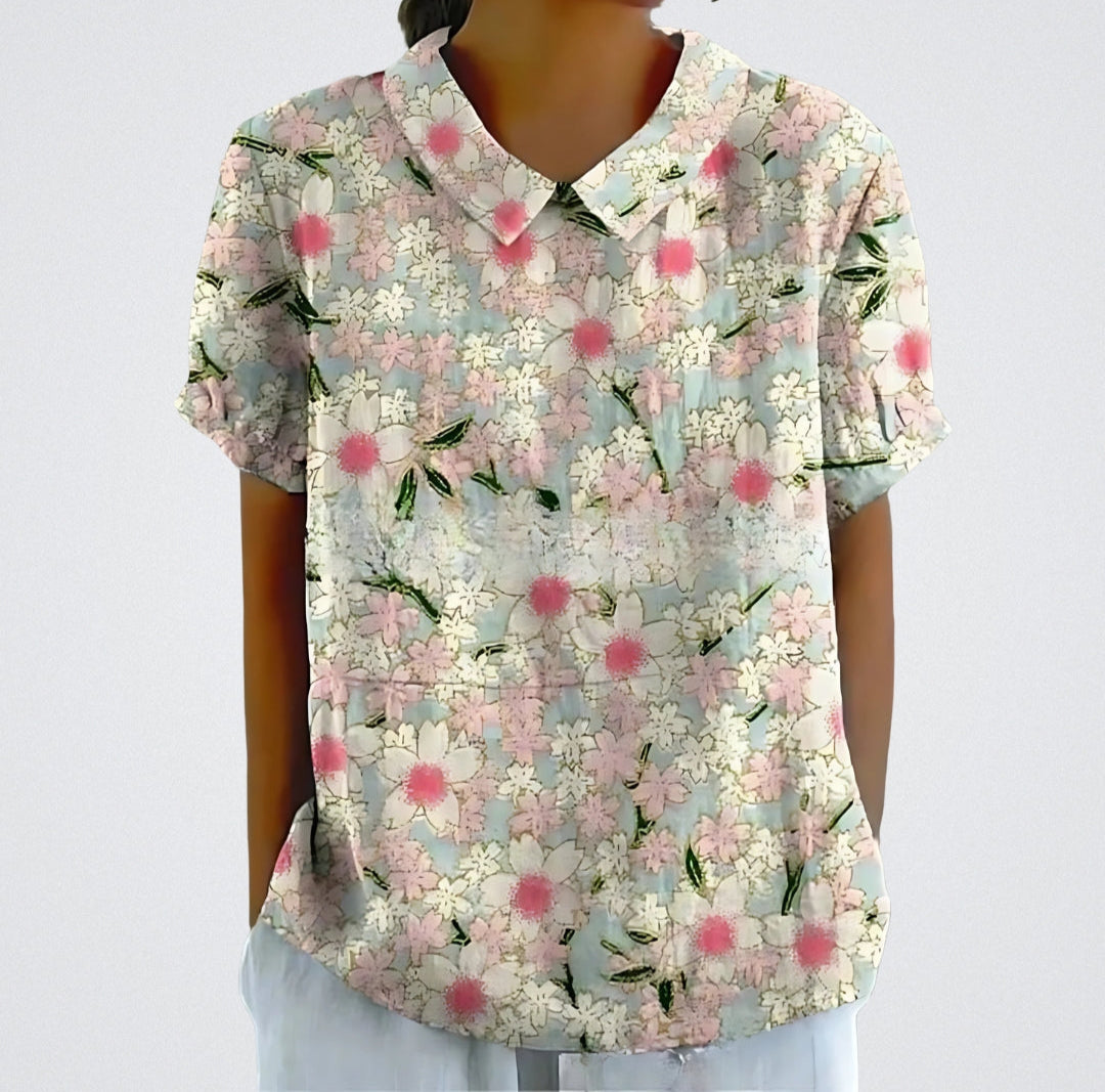 Lotte Vrolijke Blouse Korte Mouw