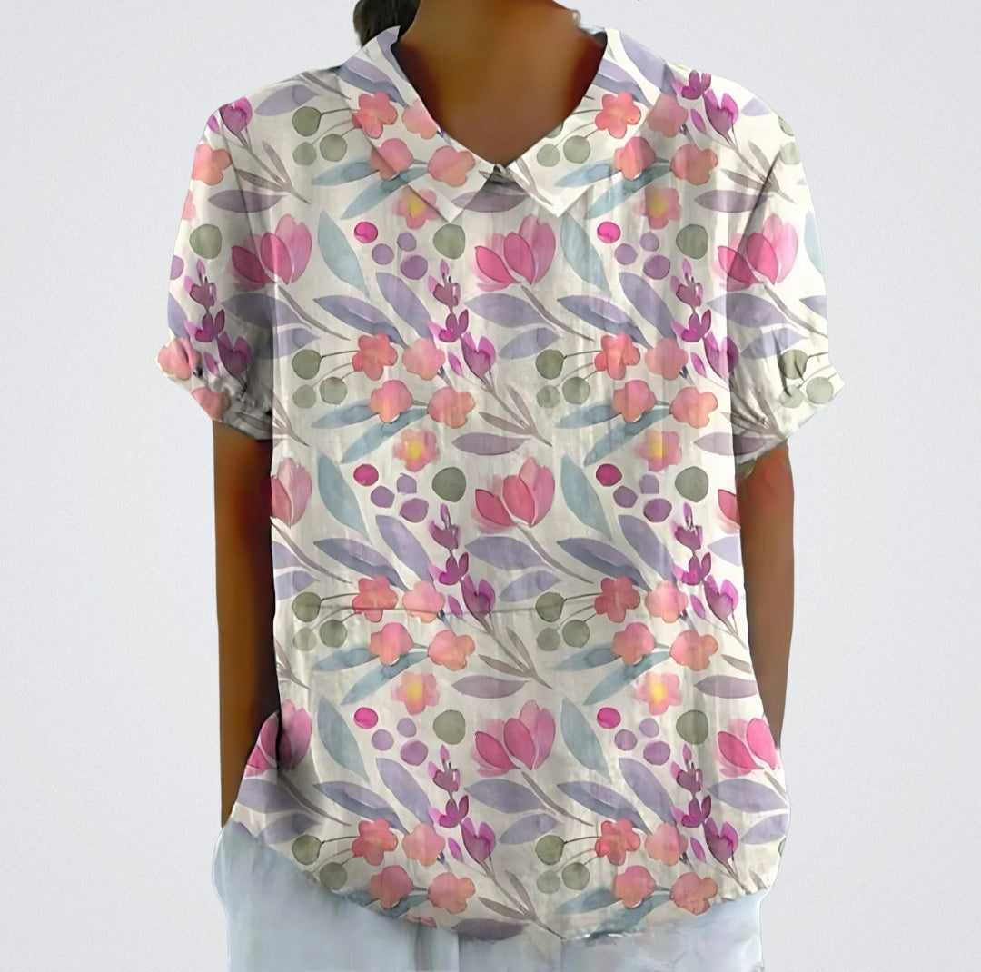 Lotte Vrolijke Blouse Korte Mouw