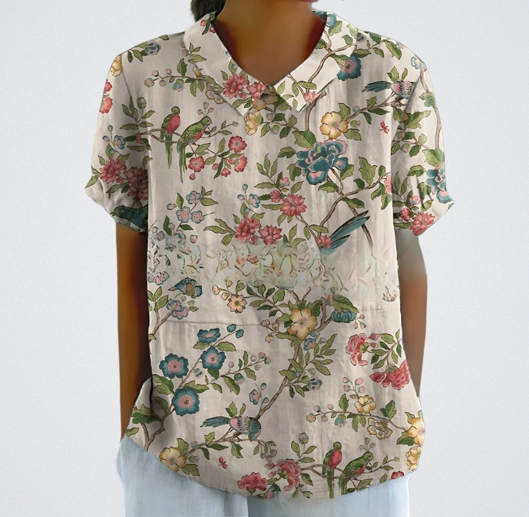 Lotte Vrolijke Blouse Korte Mouw