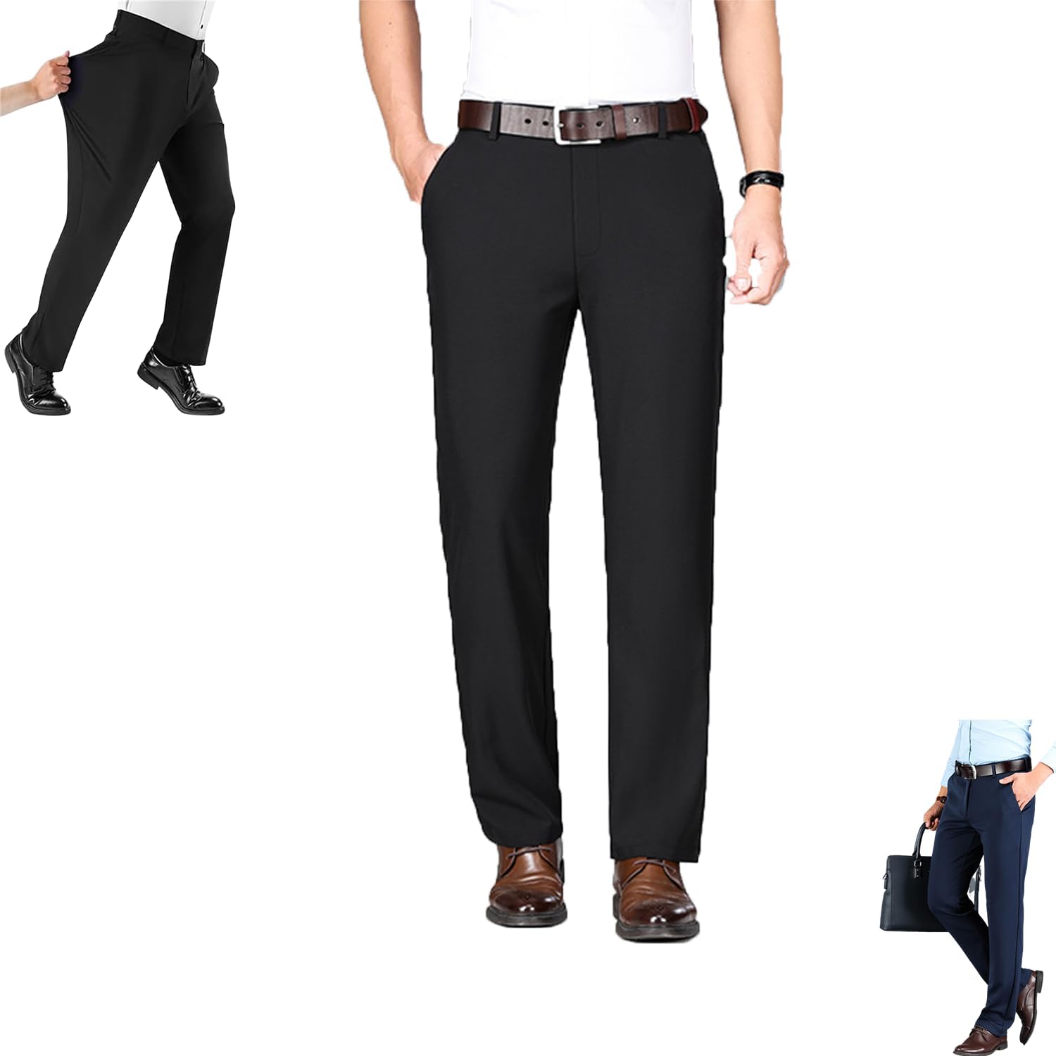 Floris Stretchbroek Marineblauw