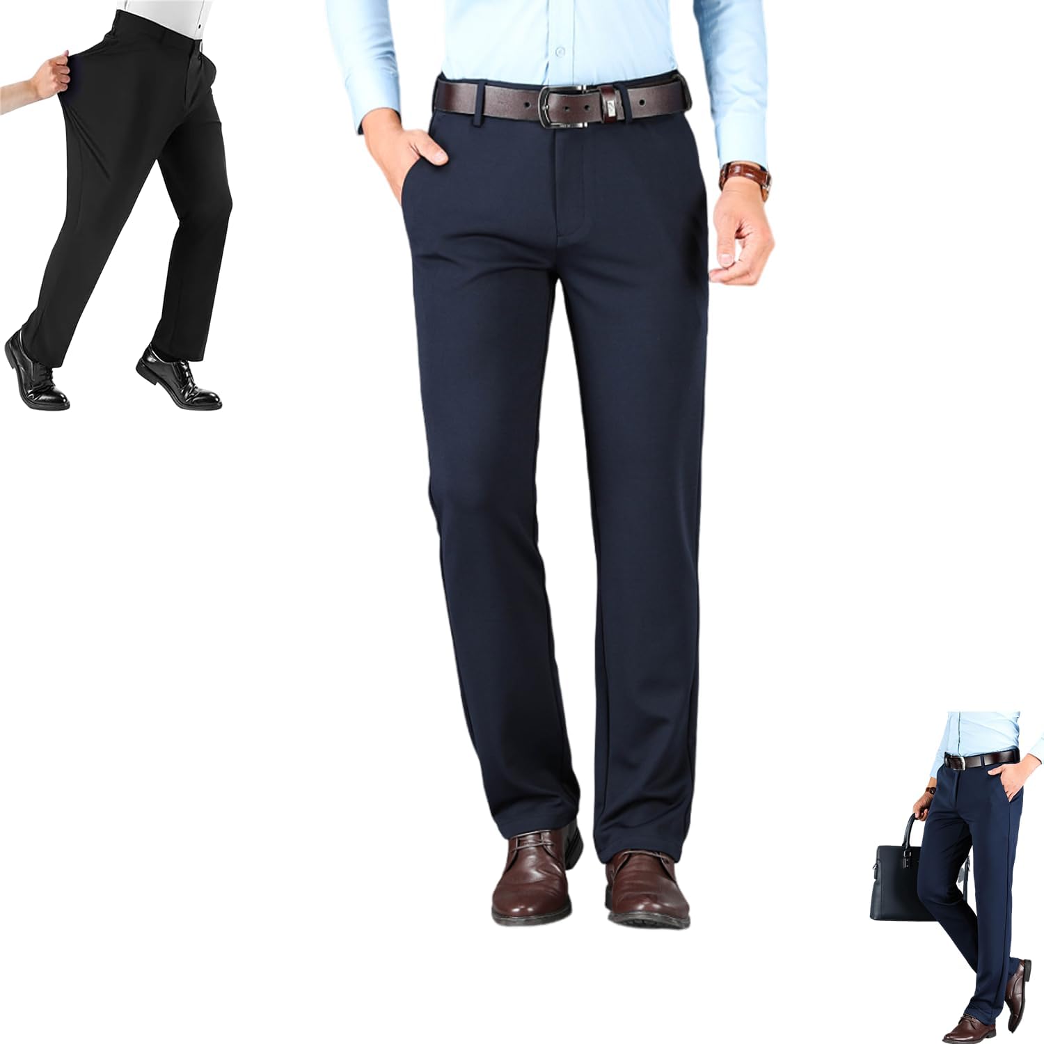 Floris Stretchbroek Marineblauw