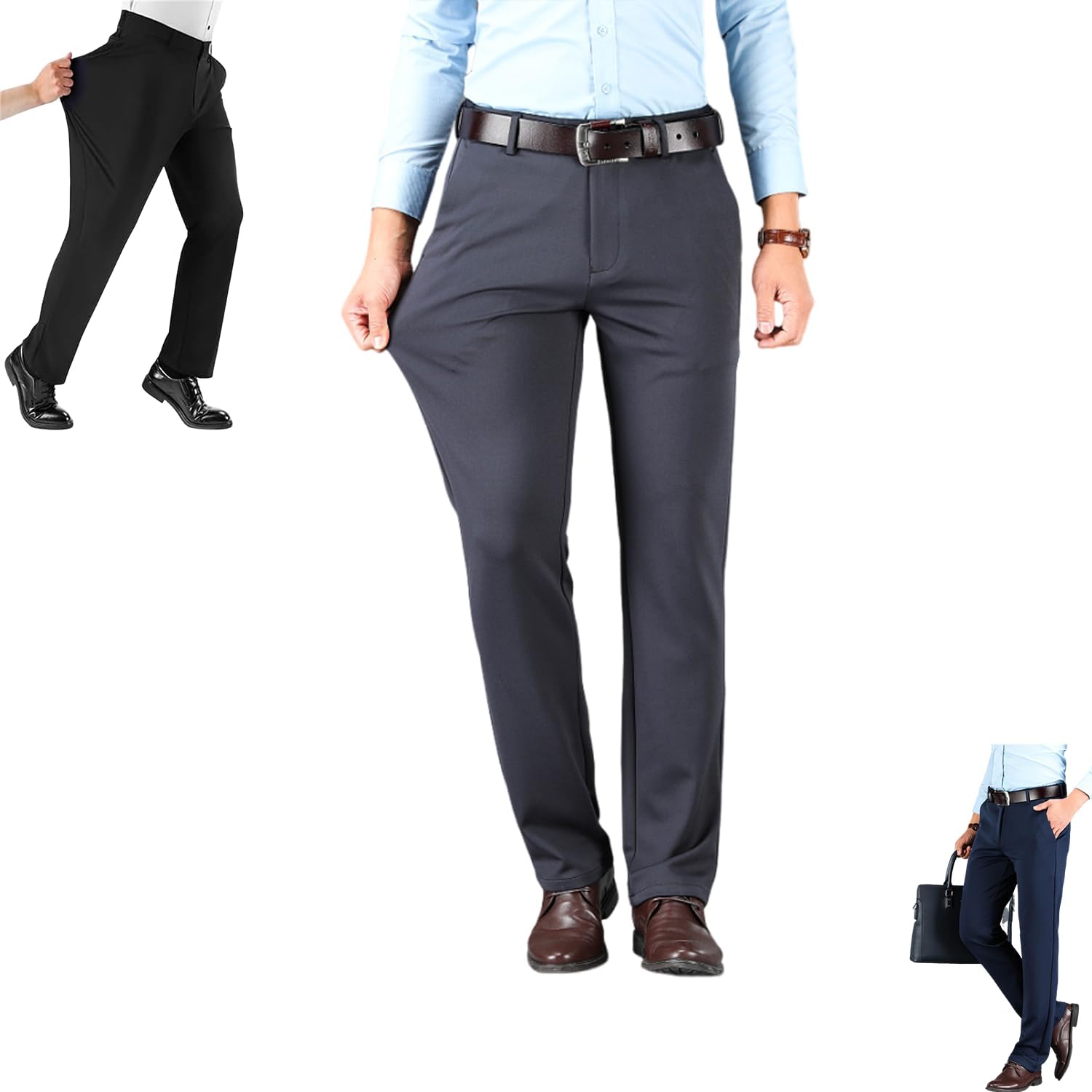 Floris Stretchbroek Marineblauw