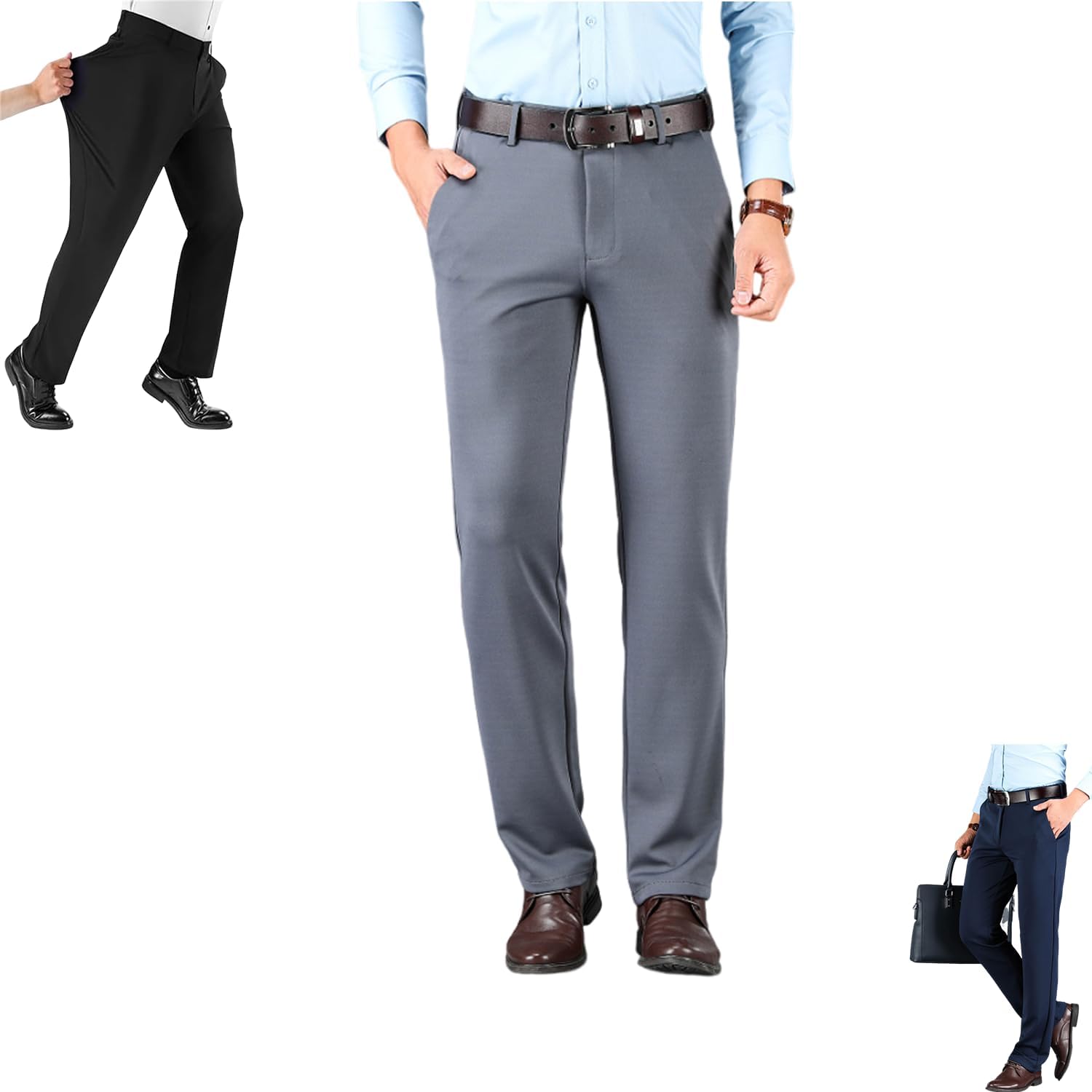 Floris Stretchbroek Marineblauw