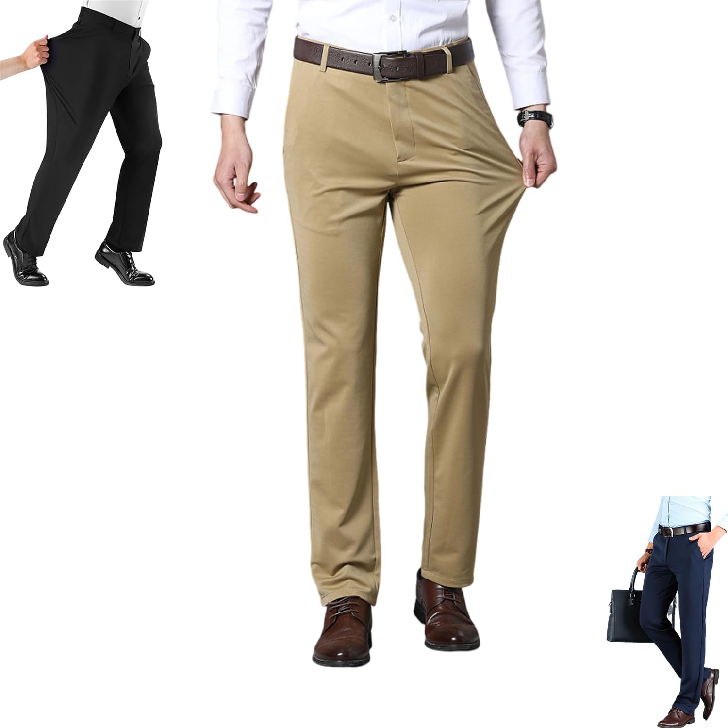 Floris Stretchbroek Marineblauw