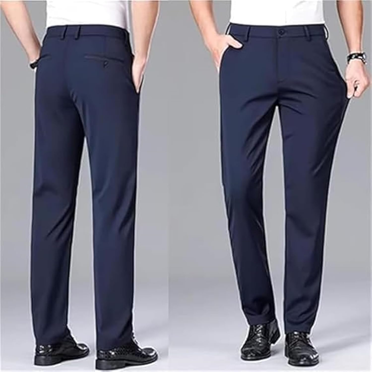 Floris Stretchbroek Marineblauw