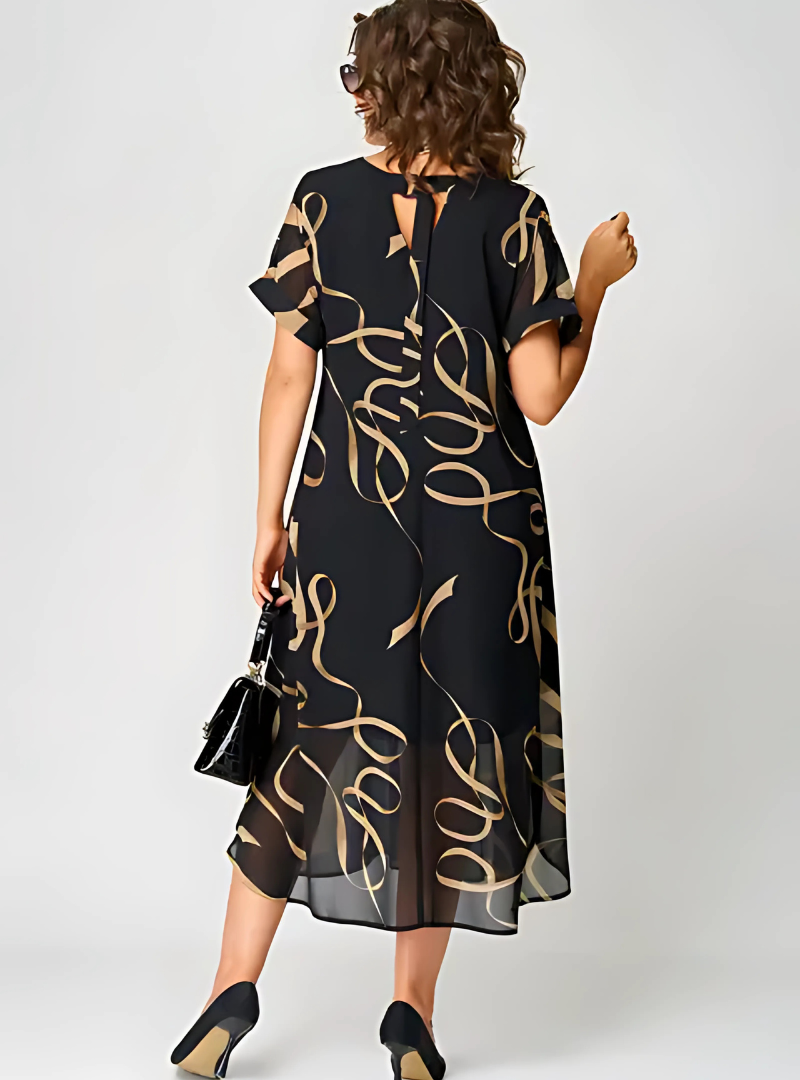 Lianne Chiffonjurk Zwartprint