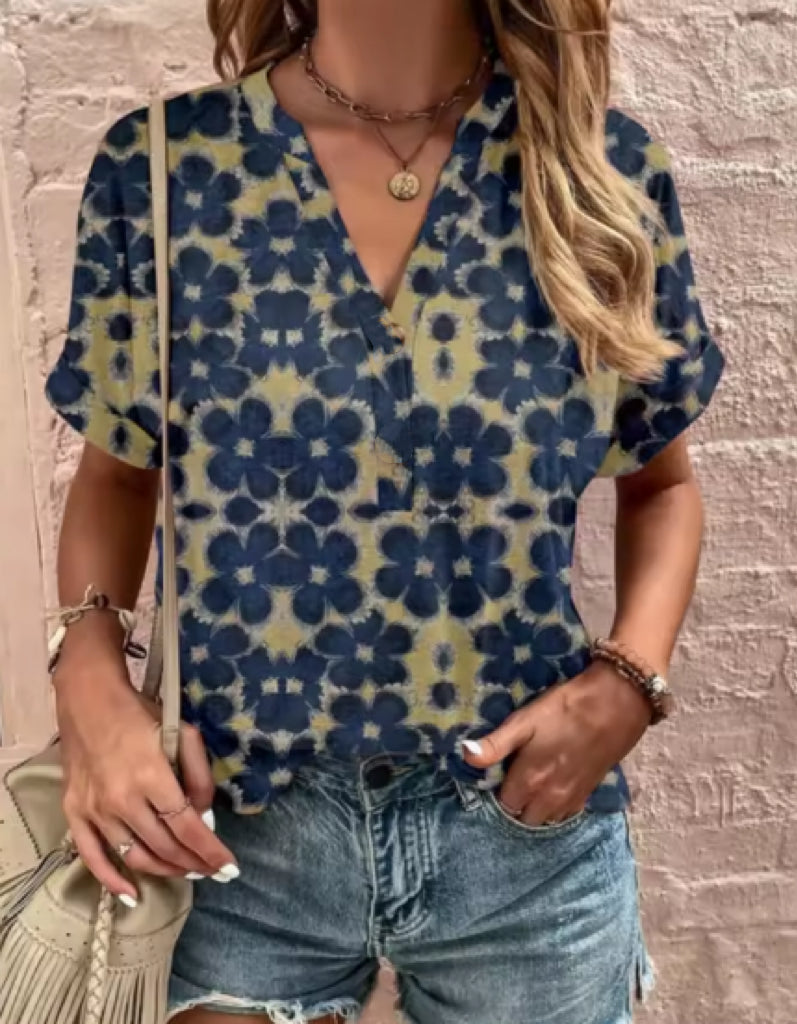 Chantal Vintage Bloemenprint Blouse