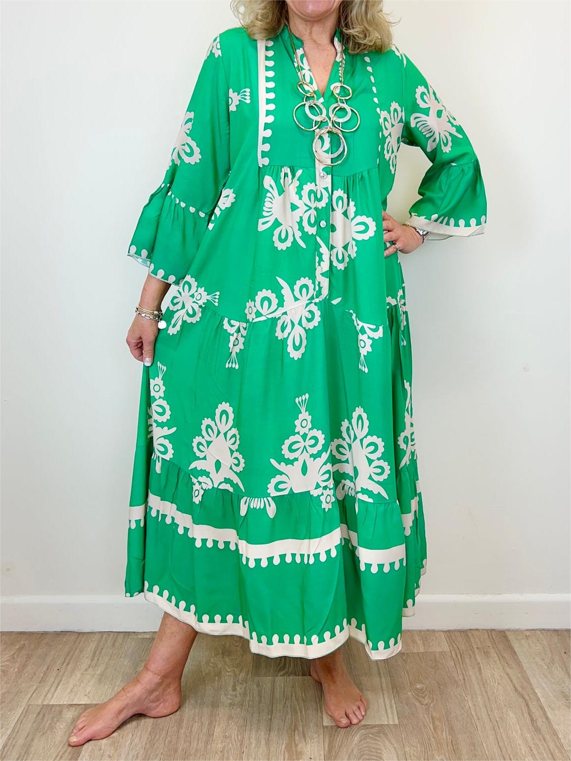 Olivia Lange Jurk met Print