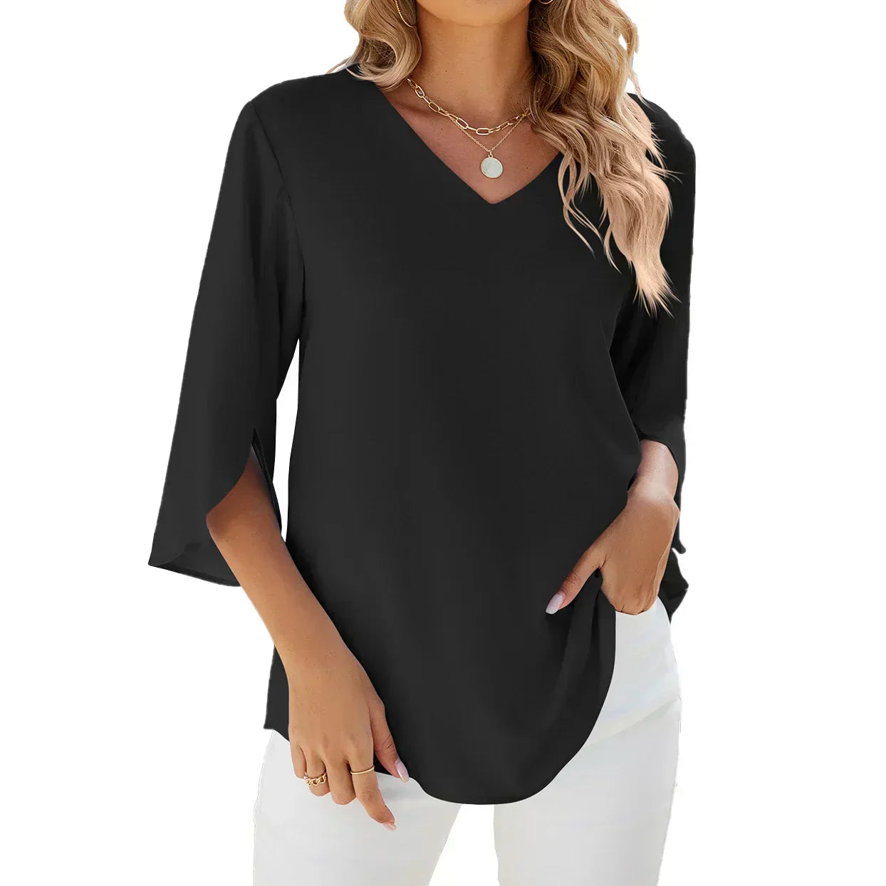 Eva V-hals Blouse