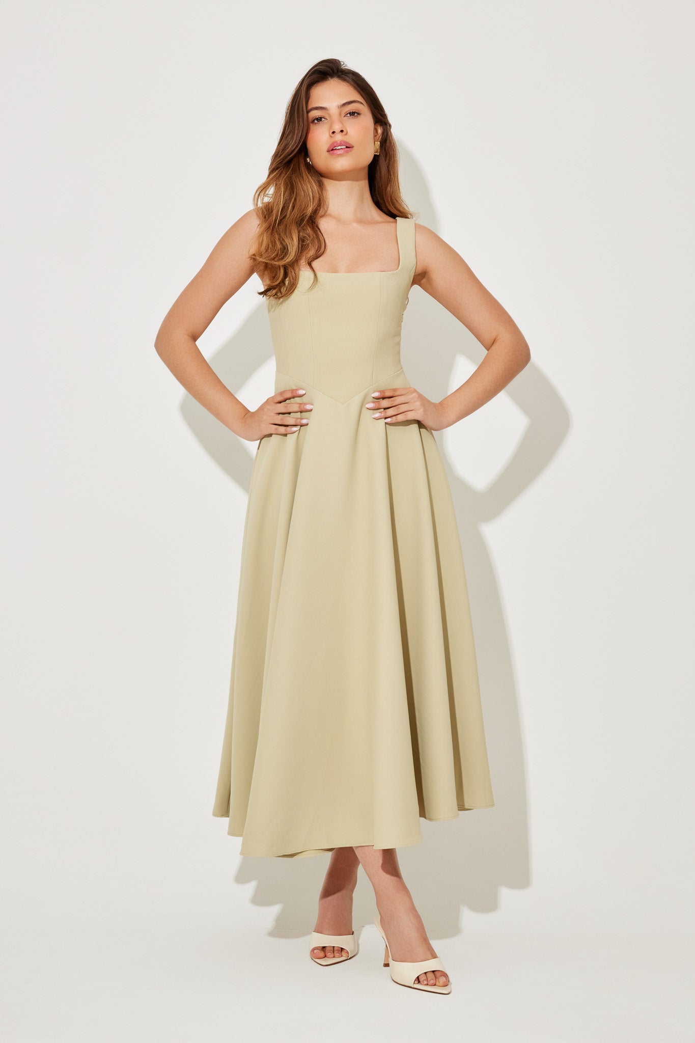 Clarisse Elegante Midi Jurk