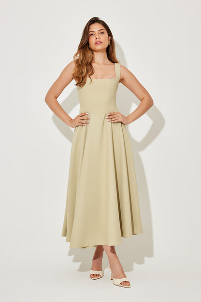 Clarisse Elegante Midi Jurk
