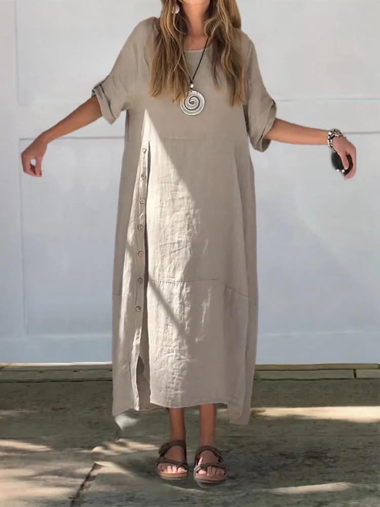 Faye Casual jurk met zijsplit